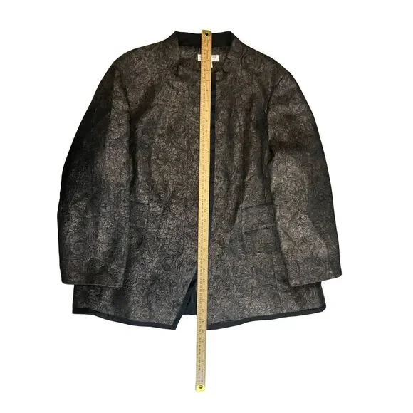 Coldwater Creek Metallic Paisley Jacket Shaped W18 - Picture 5 of 6